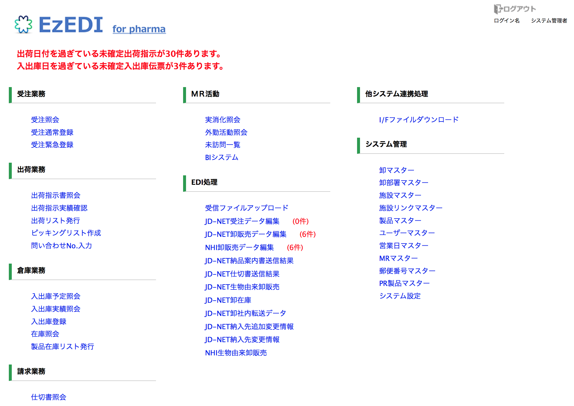 JD-NET EDI 受注出荷システム　業務フロー